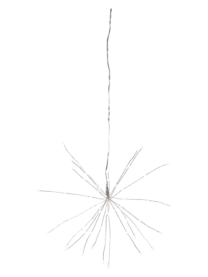 STAR Trading Dekoracyjna zawieszka LED "Firework" w kolorze srebrnym - Ø 26 cm rozmiar: onesize