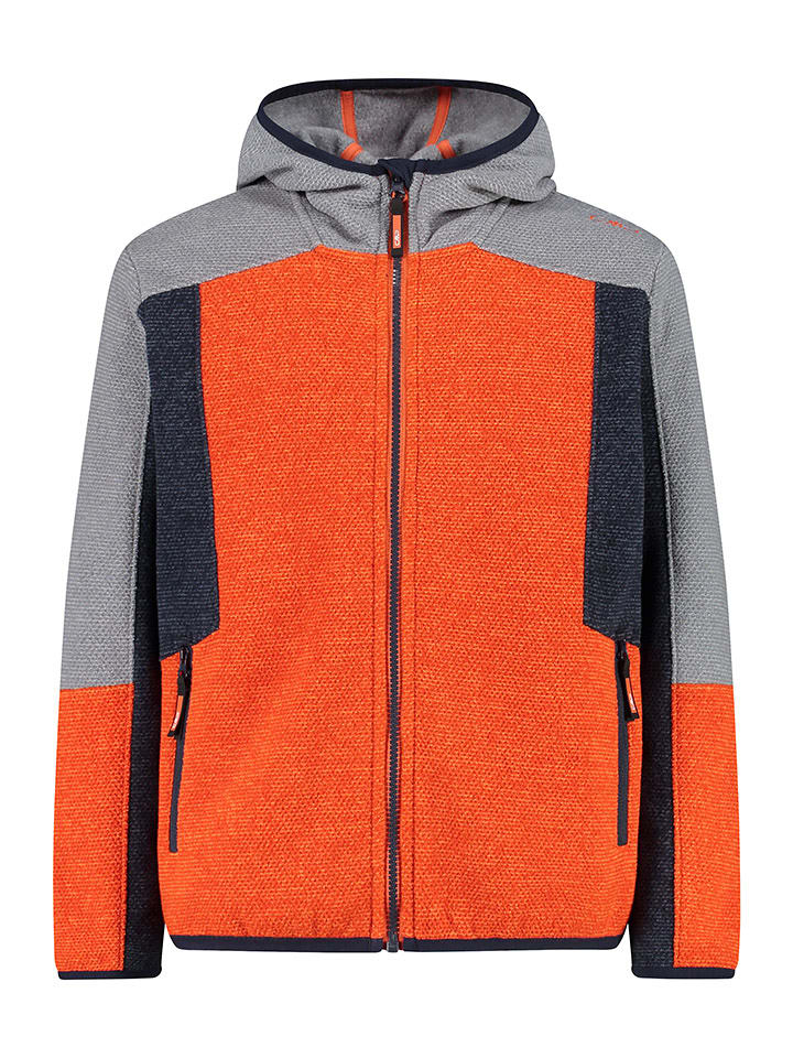 CMP Kurtka polarowa w kolorze pomarańczowo-szaro-antracytowym rozmiar: 128