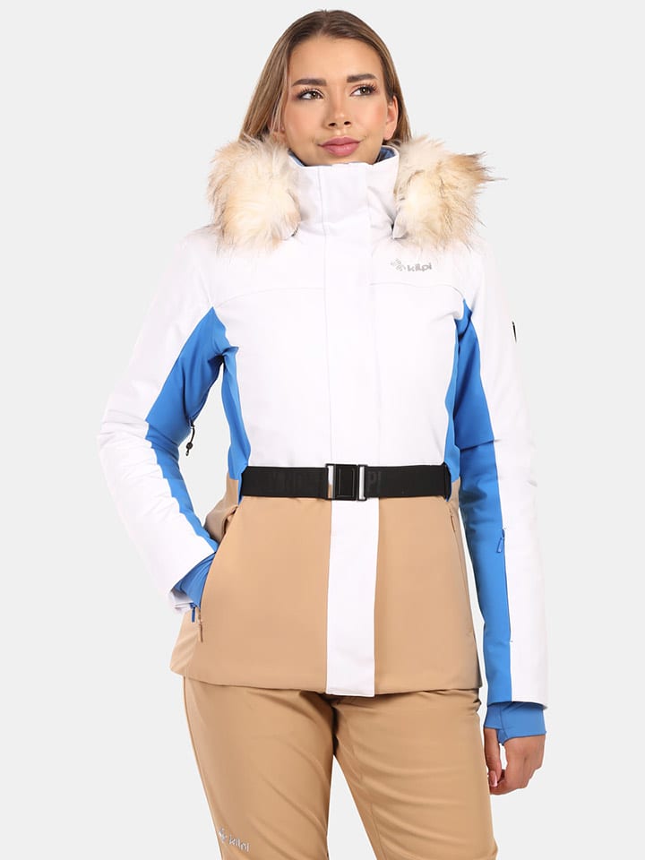 Kilpi Kurtka narciarska "Carrie" w kolorze niebiesko-biało-beżowym rozmiar: 36