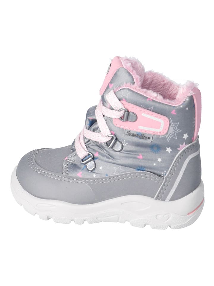 PEPINO Botki zimowe w kolorze jasnoróżowo-szarym rozmiar: 22