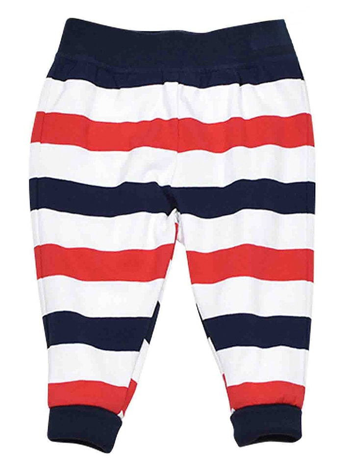 ebbe Spodnie dresowe "Joni" w kolorze granatowo-biało-czerwonym rozmiar: 74