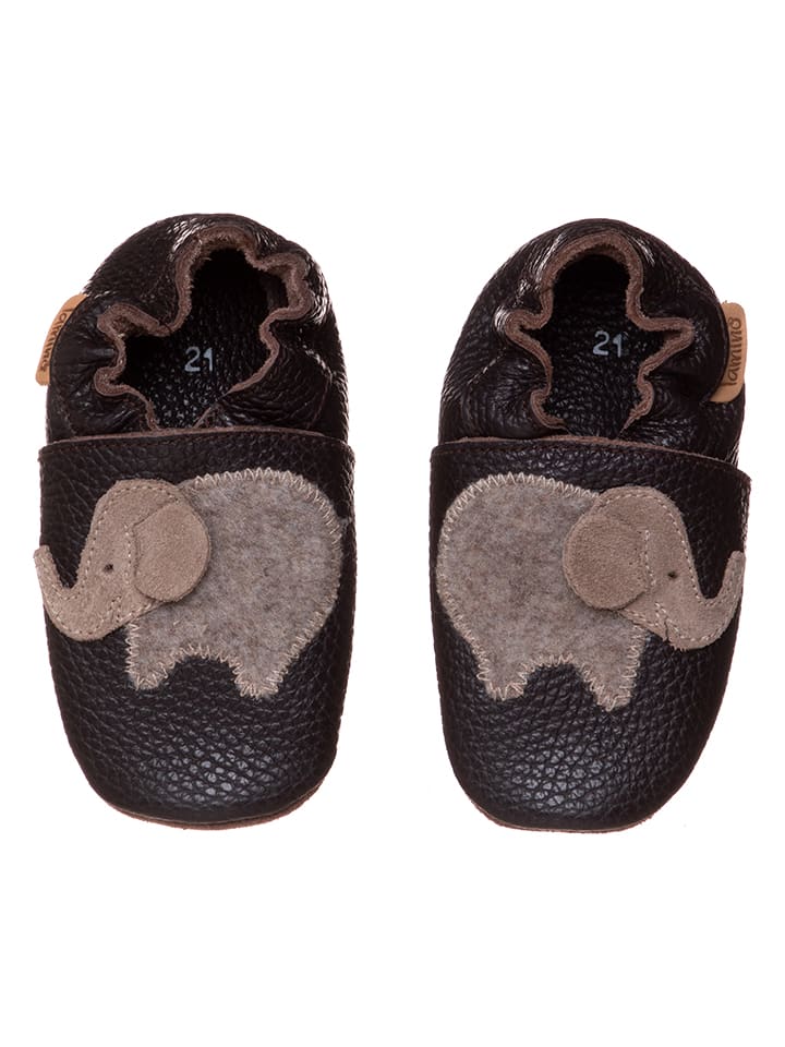 Buty w kolorze brązowym do raczkowania