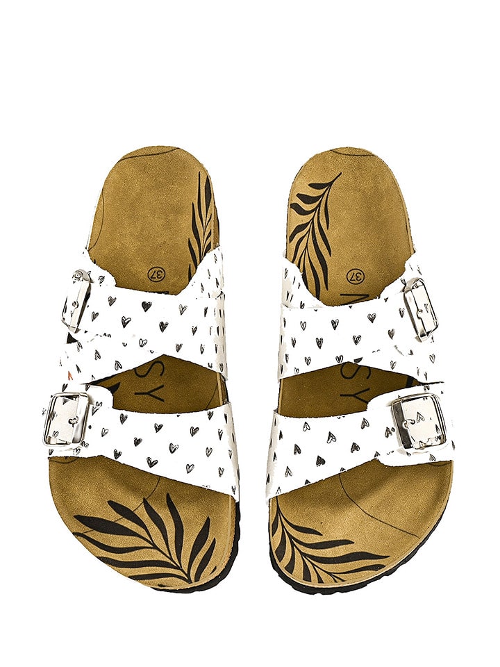 Noosy Klapki w kolorze czarno-białym rozmiar: 39