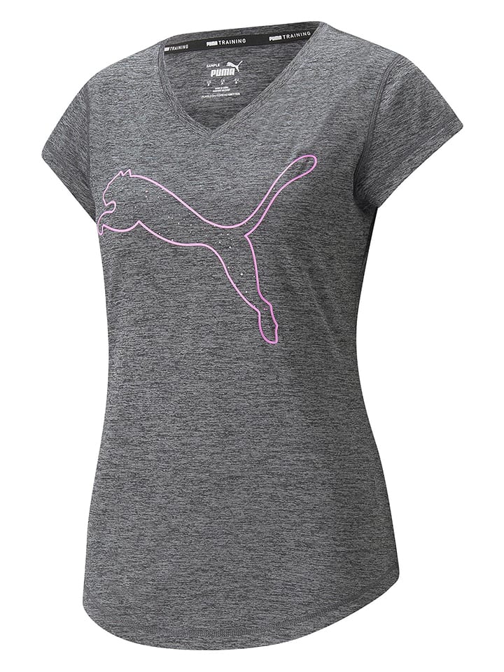 Koszulka sportowa "Train Favorite Heather Cat" w kolorze szarym