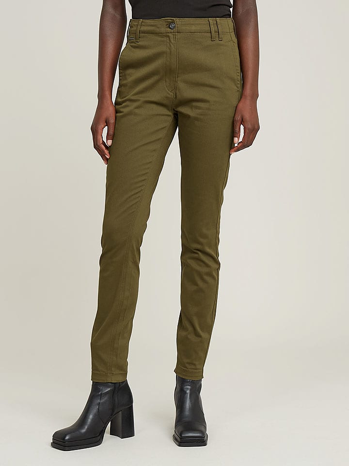 G-Star Spodnie - Skinny fit - w kolorze khaki rozmiar: W29/L32