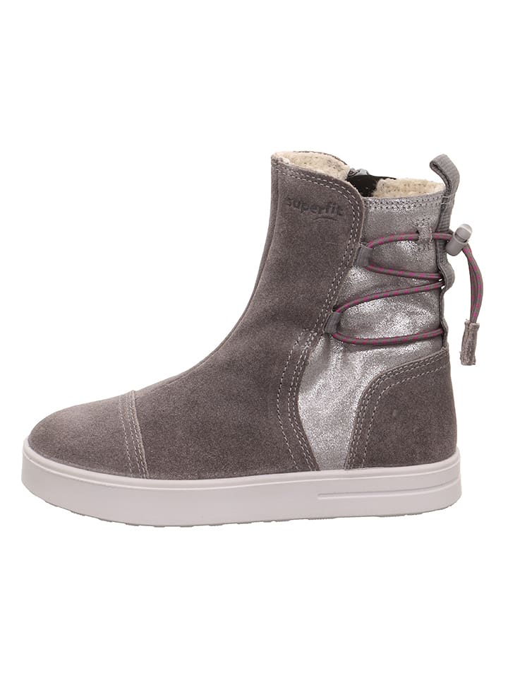 superfit Skórzane kozaki zimowe "Stella" w kolorze szarym rozmiar: 37