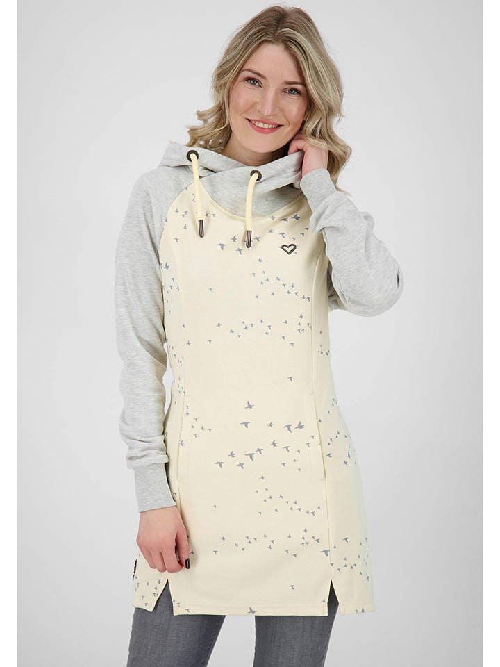 alife and kickin Bluza w kolorze kremowo-szarym rozmiar: L