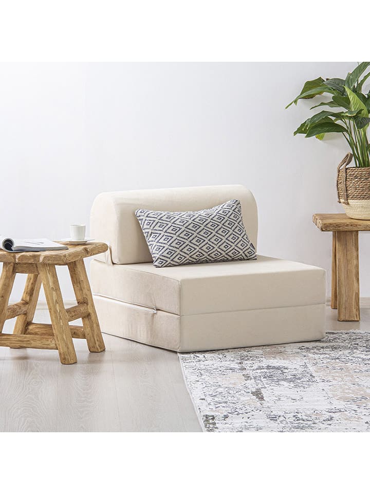 Evila Fotel "Magic" w kolorze beżowym z funkcją leżanki - 65 x 57 x 78 cm rozmiar: onesize