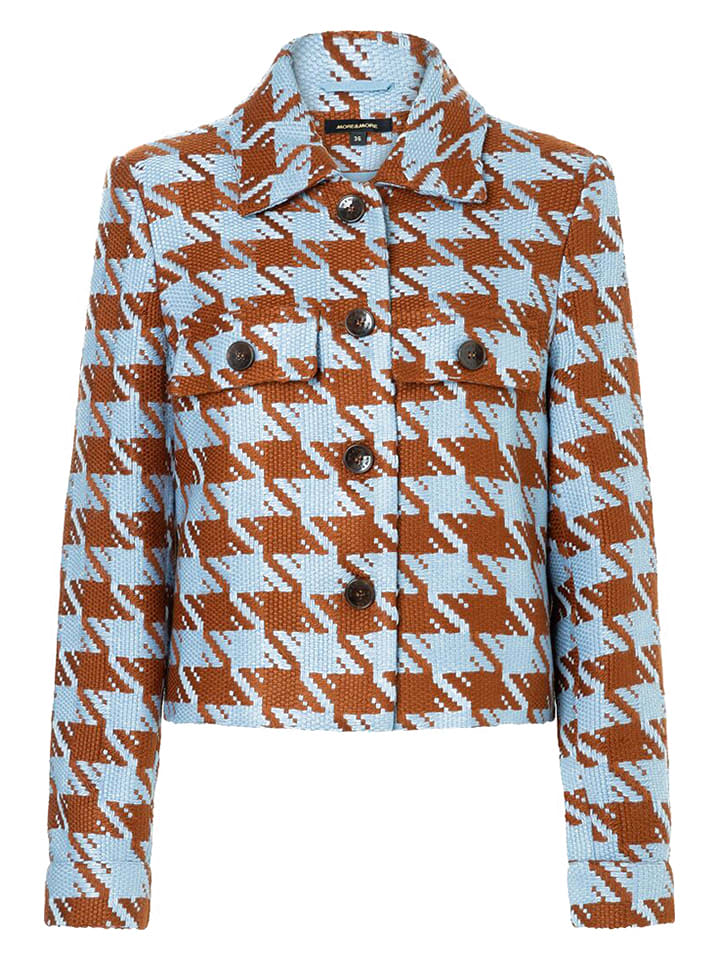 More & More Kurtka koszulowa w kolorze jasnobrązowo-błękitnym rozmiar: 42