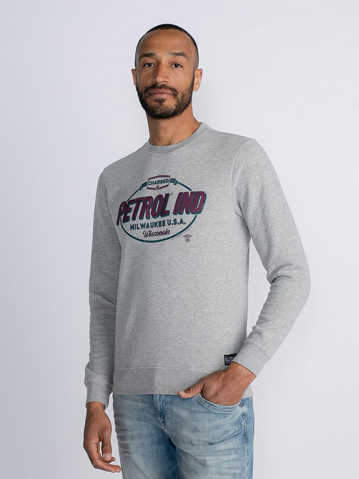 Petrol Industries Bluza w kolorze jasnoszarym rozmiar: M