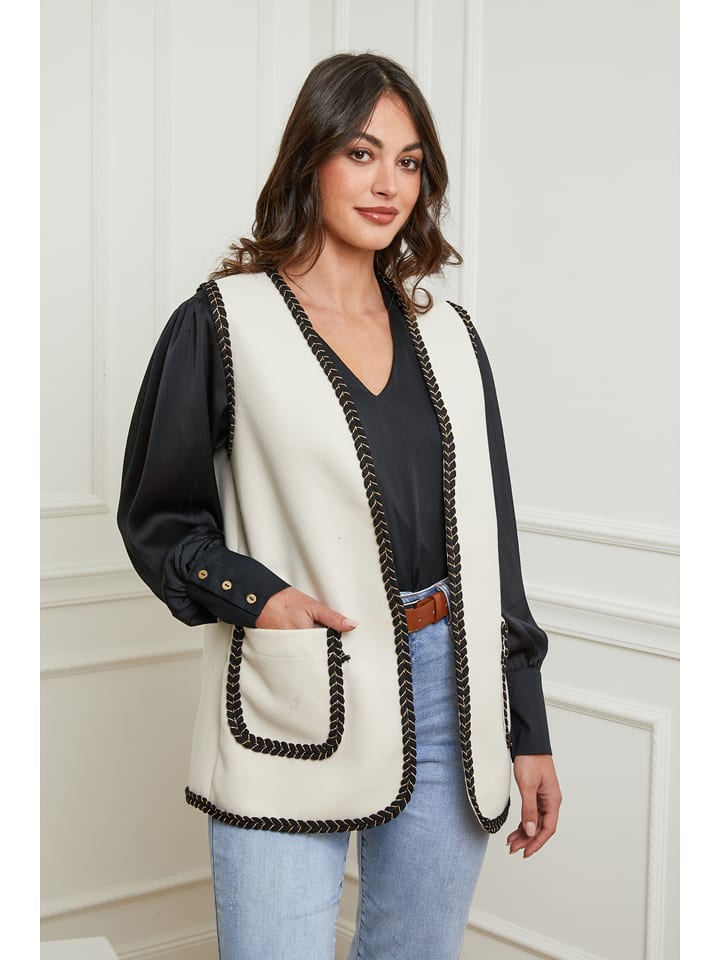 Joséfine Kamizelka "Labo" w kolorze kremowym rozmiar: S