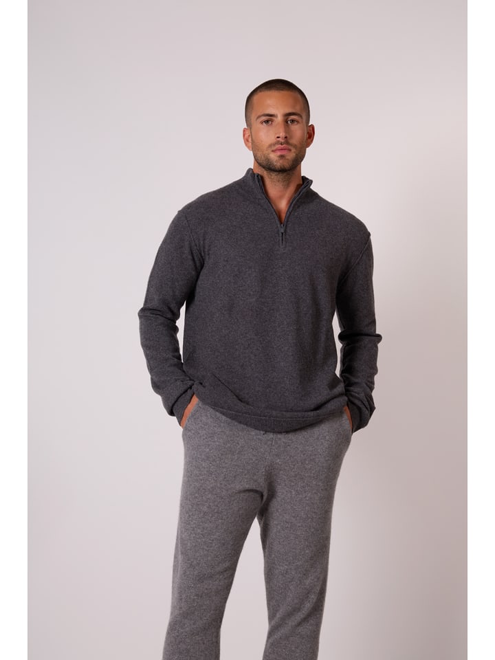 Perfect Cashmere Kaszmirowy sweter "Lucas" w kolorze antracytowym rozmiar: S