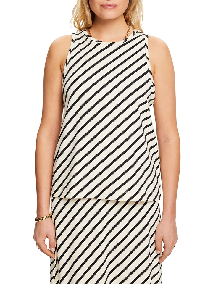 ESPRIT Top w kolorze czarno-białym rozmiar: S