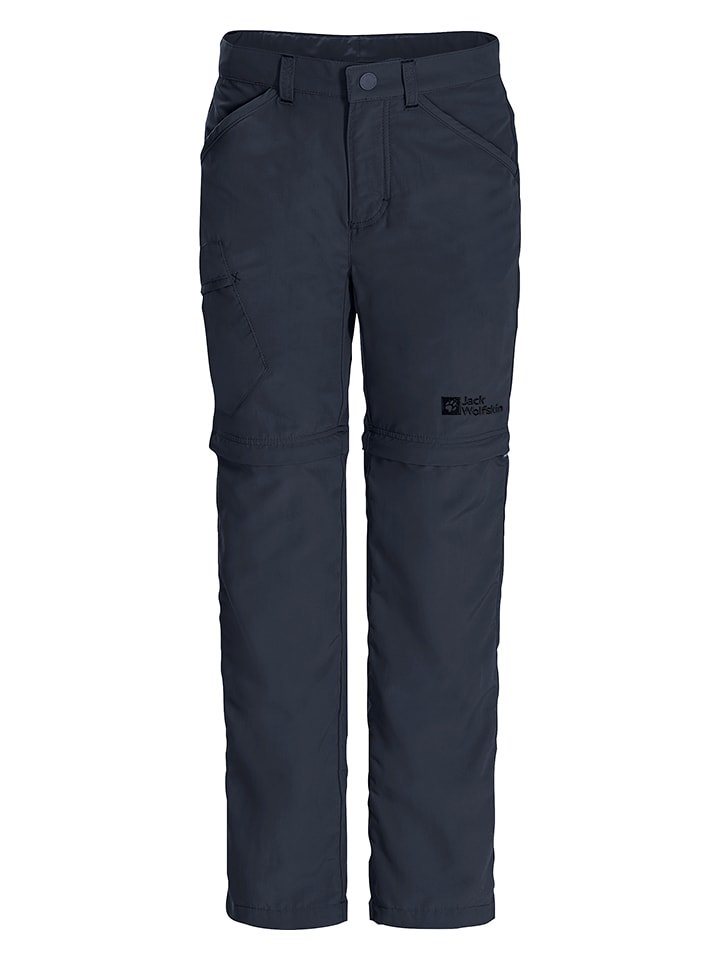 Jack Wolfskin Spodnie funkcyjne Zipp-Off "Safari" w kolorze granatowym rozmiar: 176