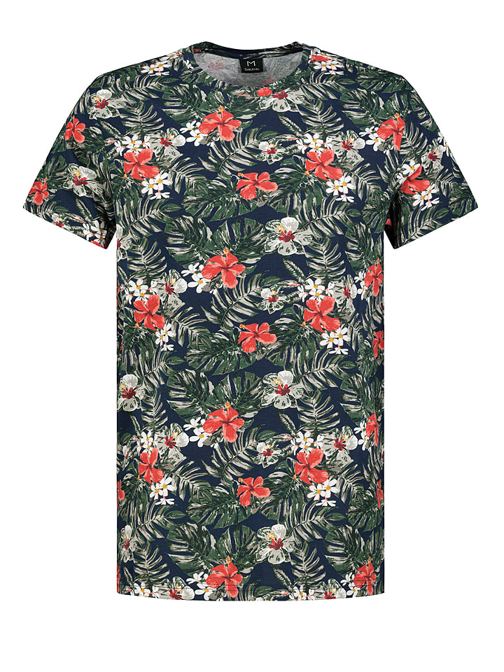 Sublevel Koszulka w kolorze granatowo-zielonym rozmiar: M