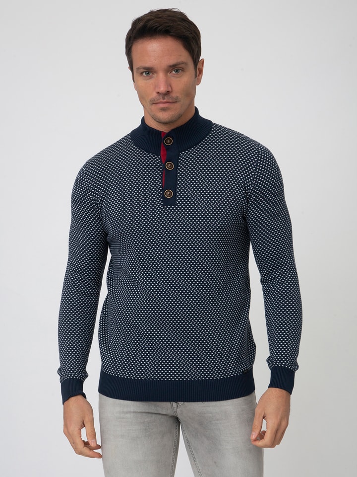 SIR RAYMOND TAILOR Sweter "Tammy" w kolorze granatowym rozmiar: M