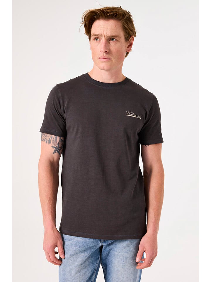 Garcia Koszulka w kolorze antracytowym rozmiar: XL