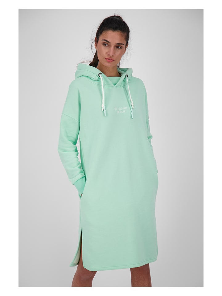 alife and kickin Sukienka dresowa w kolorze turkusowym rozmiar: L
