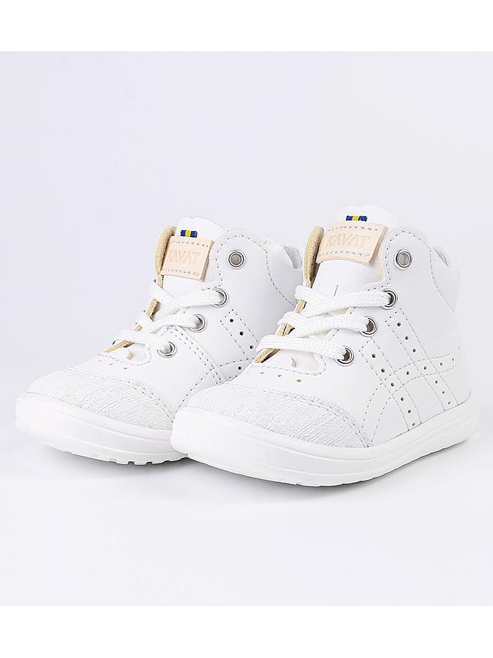 Skórzane buty w kolorze białym do nauki chodzenia