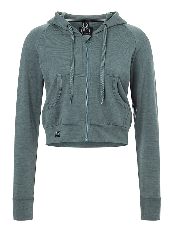 super.natural Bluza "Liquid Flow" w kolorze ciemnozielonym rozmiar: S