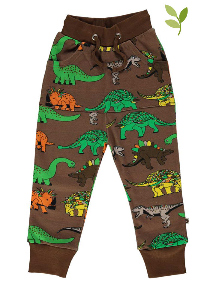 Spodnie dresowe "Dinossauer" w kolorze jasnobrązowym