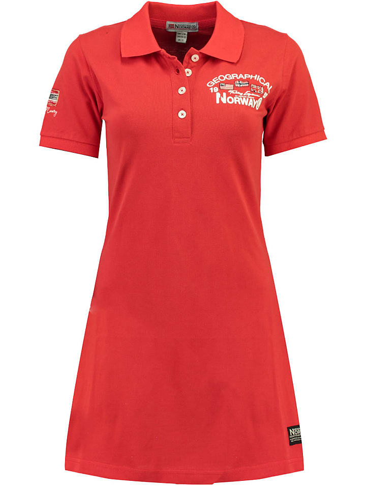 Geographical Norway Sukienka "Kotchella" w kolorze czerwonym rozmiar: XL
