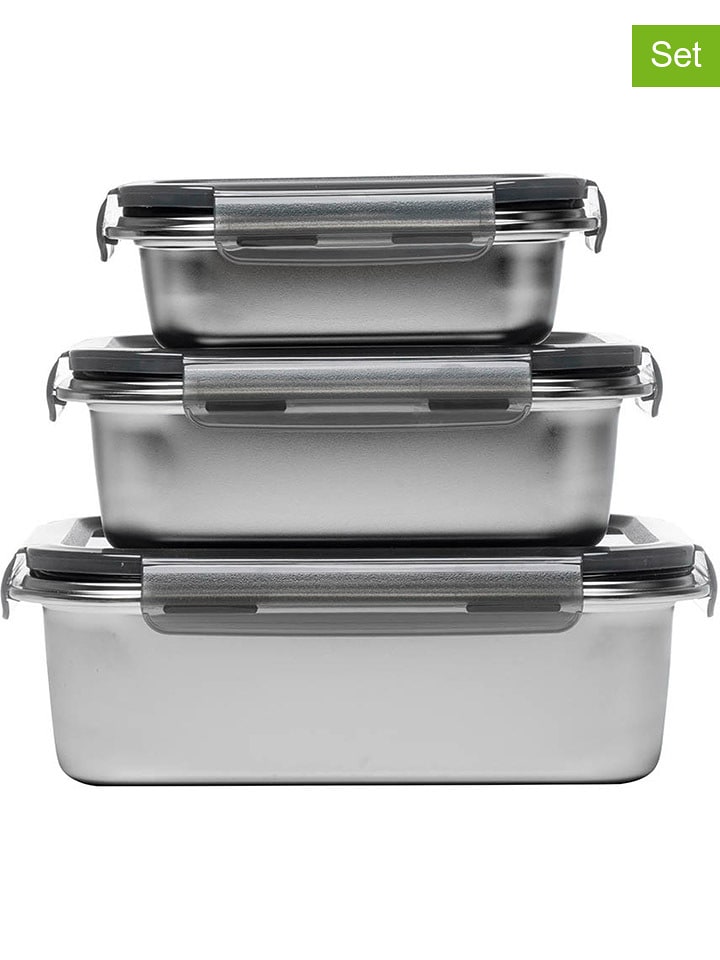 Laguiole Pojemniki (3 szt.) w kolorze srebrnym rozmiar: onesize