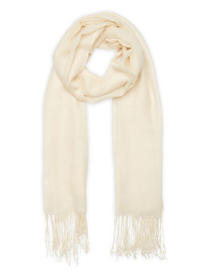 Perfect Cashmere Kaszmirowy szal "Capao" w kolorze białym - 180 x 85 cm rozmiar: onesize