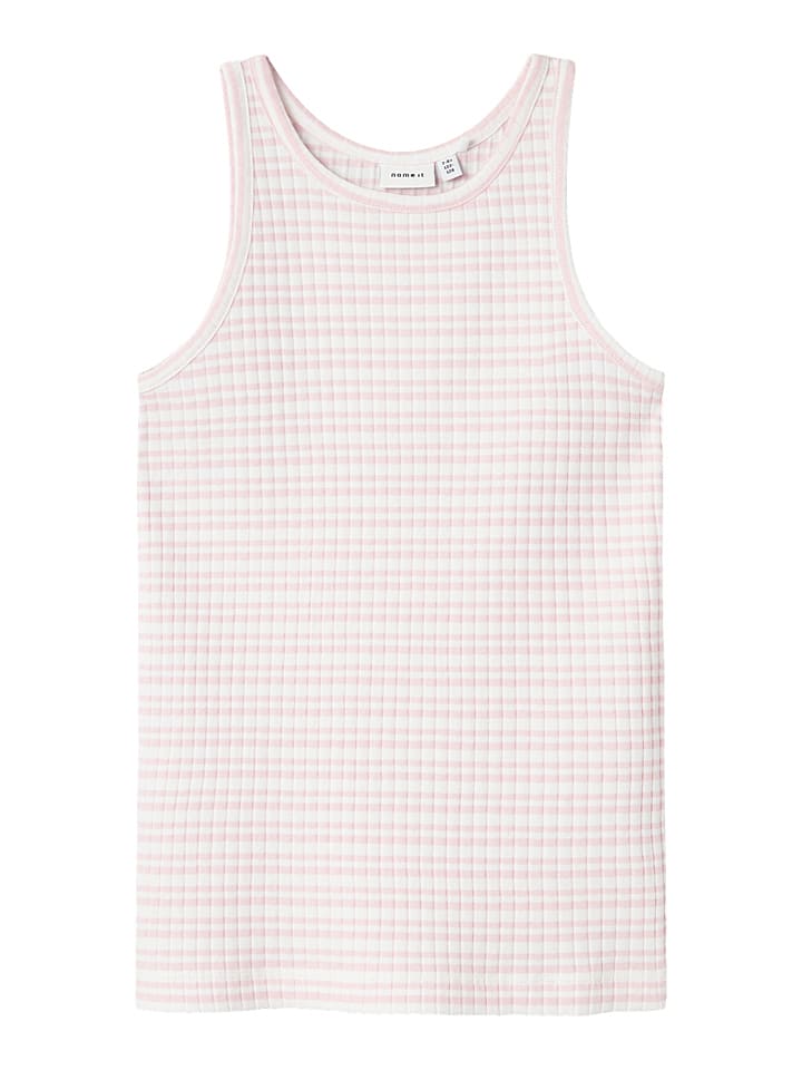 name it Top "Hobine" w kolorze jasnoróżowo-białym rozmiar: 134/140