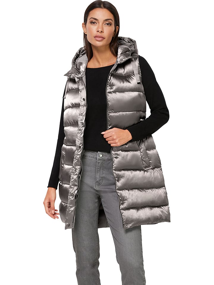 Heine Kamizelka pikowana w kolorze szarym rozmiar: 50