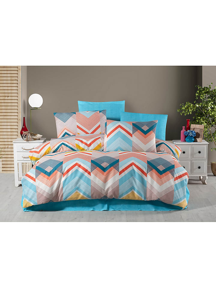 Colorful Cotton Komplet pościeli "Waves" ze wzorem rozmiar: 200x200 cm