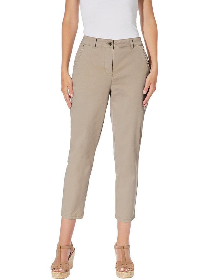 Heine Spodnie chino w kolorze beżowym rozmiar: 46