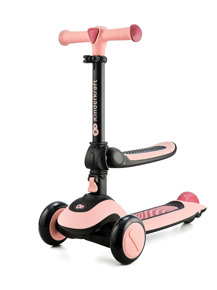 Kinderkraft Rowerek biegowy 2w1 w kolorze jasnoróżowo-czarnym - 12 m+ rozmiar: onesize