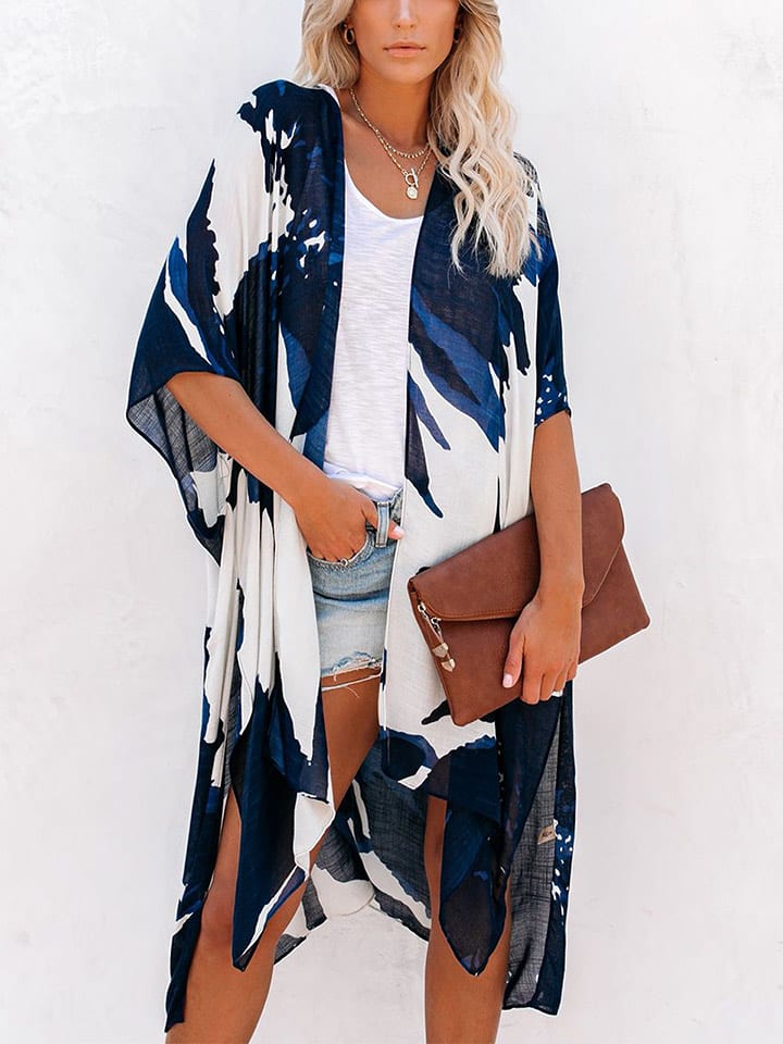 Milan Kiss Narzutka w kolorze biaÅ‚o-granatowym rozmiar: M