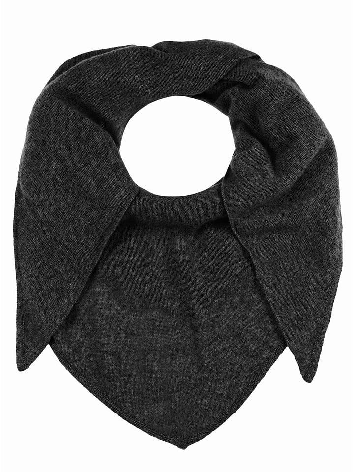 Zwillingsherz Kaszmirowa chusta trójkątna w kolorze antracytowym - 175 x 120 cm rozmiar: onesize