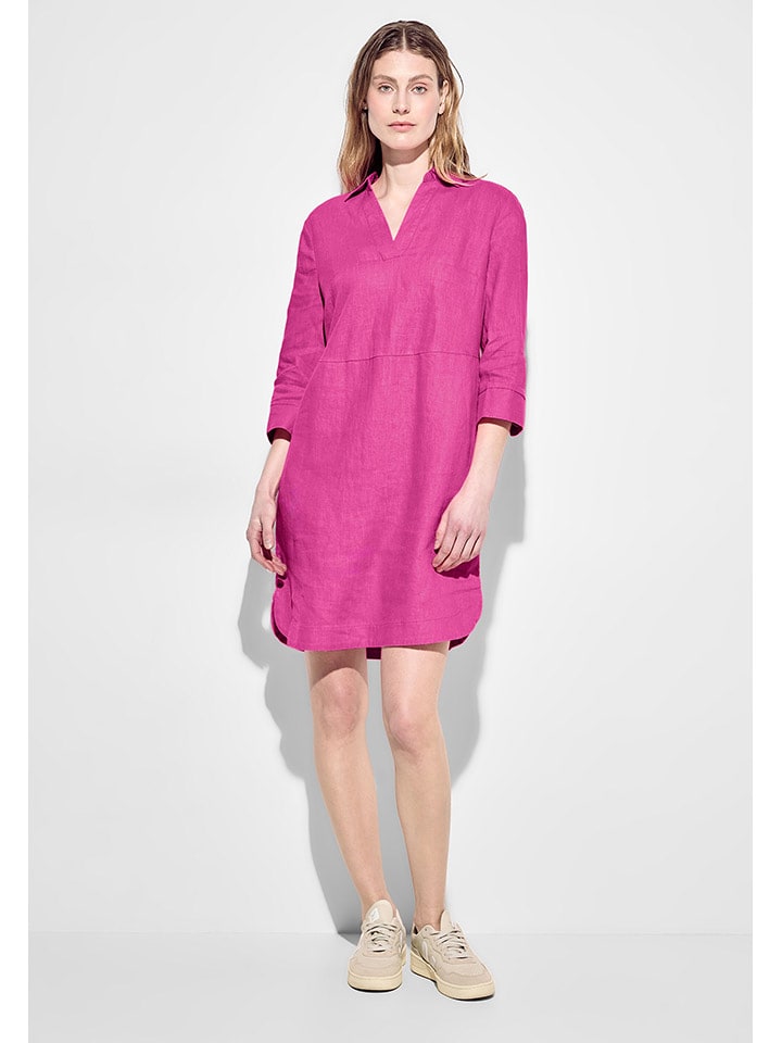Cecil Lniana sukienka w kolorze różowym rozmiar: XL