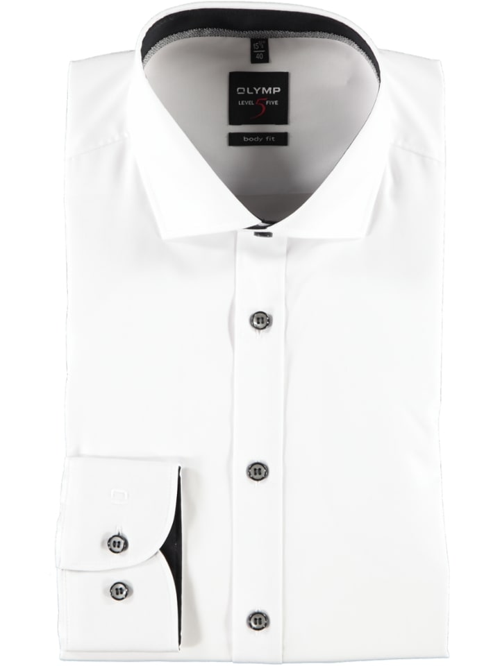 OLYMP Koszula - Body fit - w kolorze biaÅ‚ym rozmiar: 39