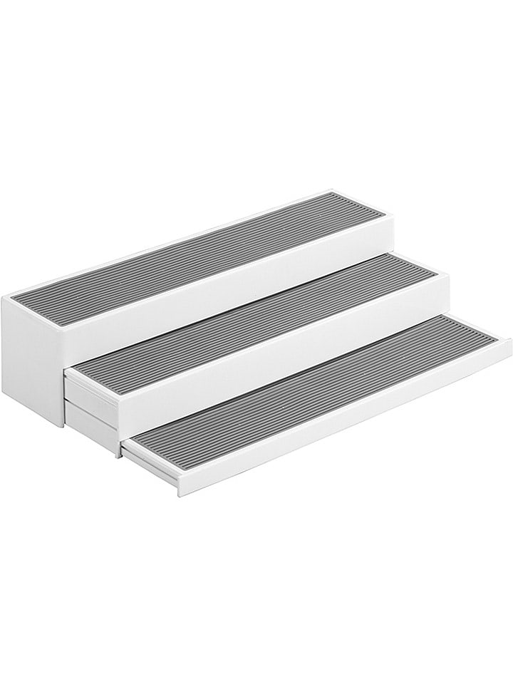 Wenko Regał kuchenny "Steps" w kolorze biało-szarym - 37 x 8,5 cm rozmiar: onesize