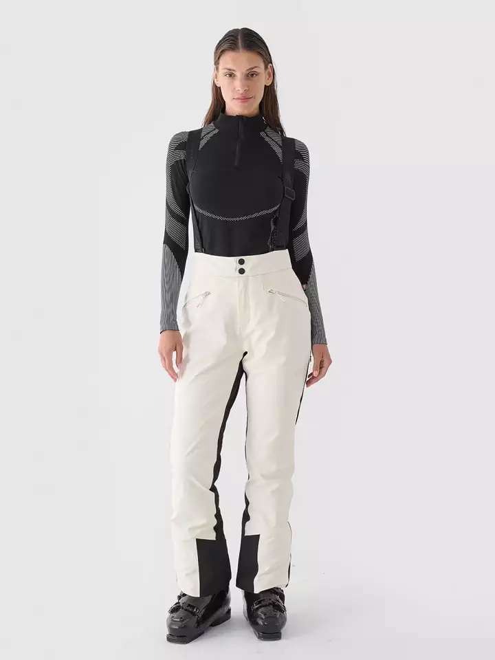 4F Spodnie narciarskie w kolorze kremowym rozmiar: XL