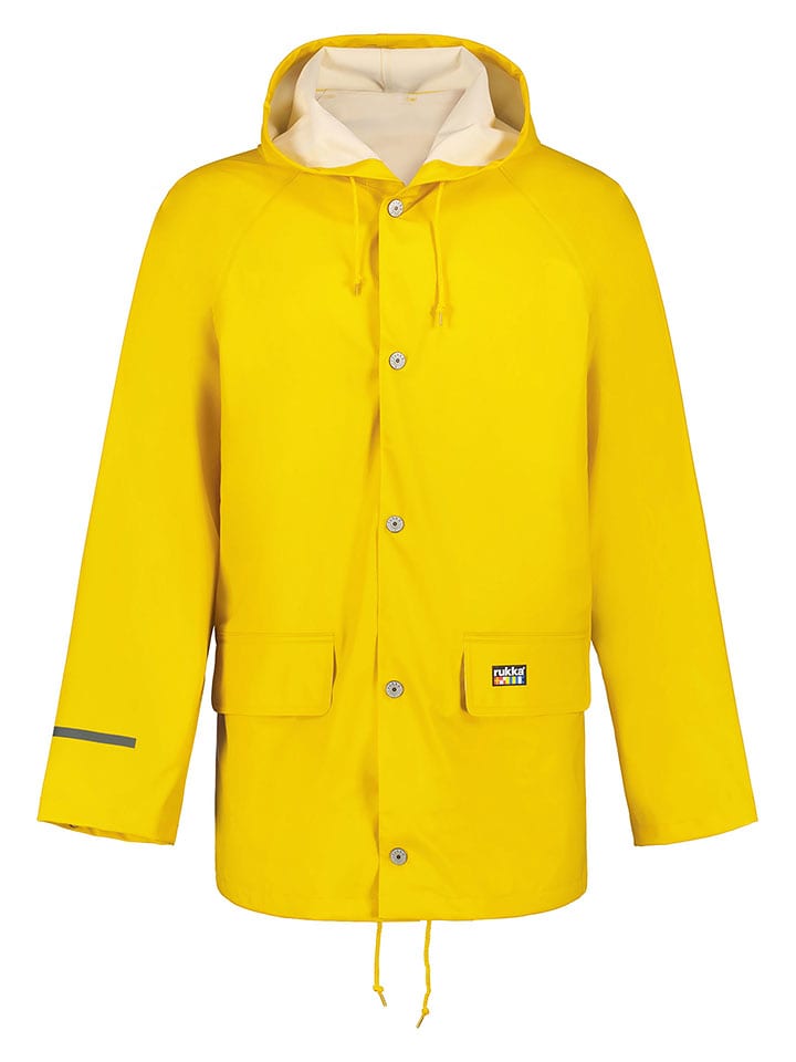 rukka Płaszcz przeciwdeszczowy "Lehmus" w kolorze żółtym rozmiar: L