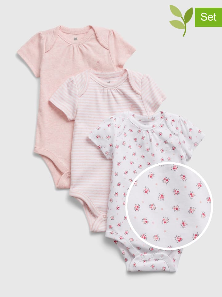 Body (3 szt.) w kolorze jasnoróżowym