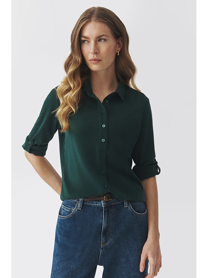 TATUUM Koszulka polo w kolorze ciemnozielonym rozmiar: S