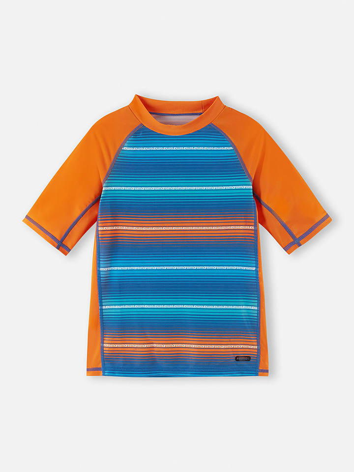 Koszulka kąpielowa "Uiva" w kolorze pomarańczowo-niebieskim