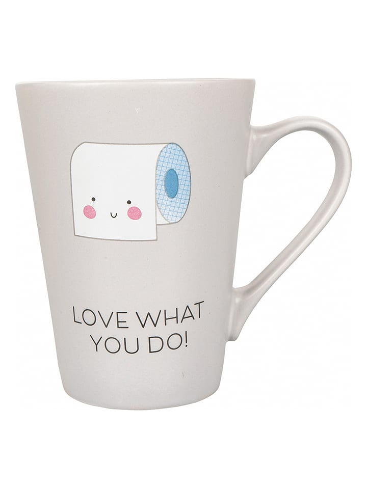 Villa d´Este Kubek "Love what u do" w kolorze szarym do kawy - 300 ml rozmiar: onesize