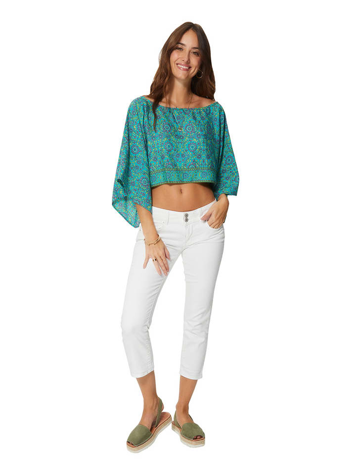 Bluzka w kolorze turkusowym