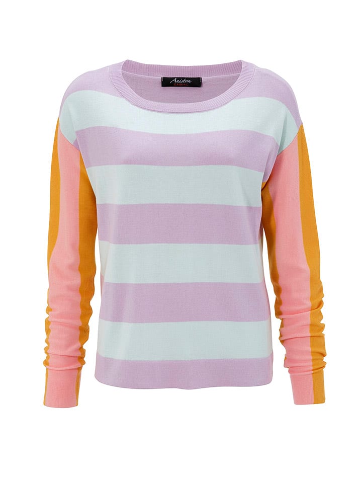 Sweter w kolorze fioletowo-jasnoróżowym