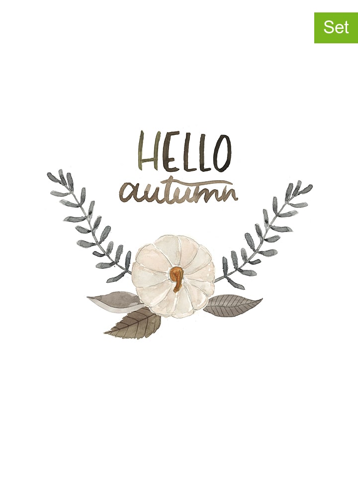 ppd Serwetki (40 szt.) "Hello autumn" w kolorze białym ze wzorem rozmiar: onesize