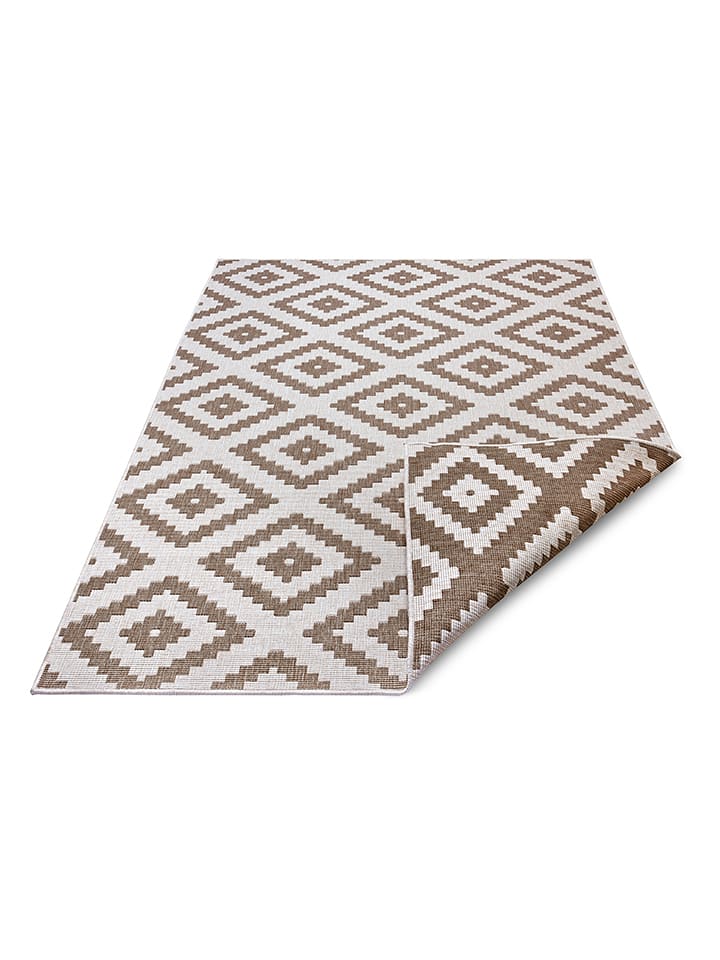 Hanse Home Zewnętrzny dywan dwustronny "Malta" w kolorze jasnobrązowo-kremowym rozmiar: 80x150 cm