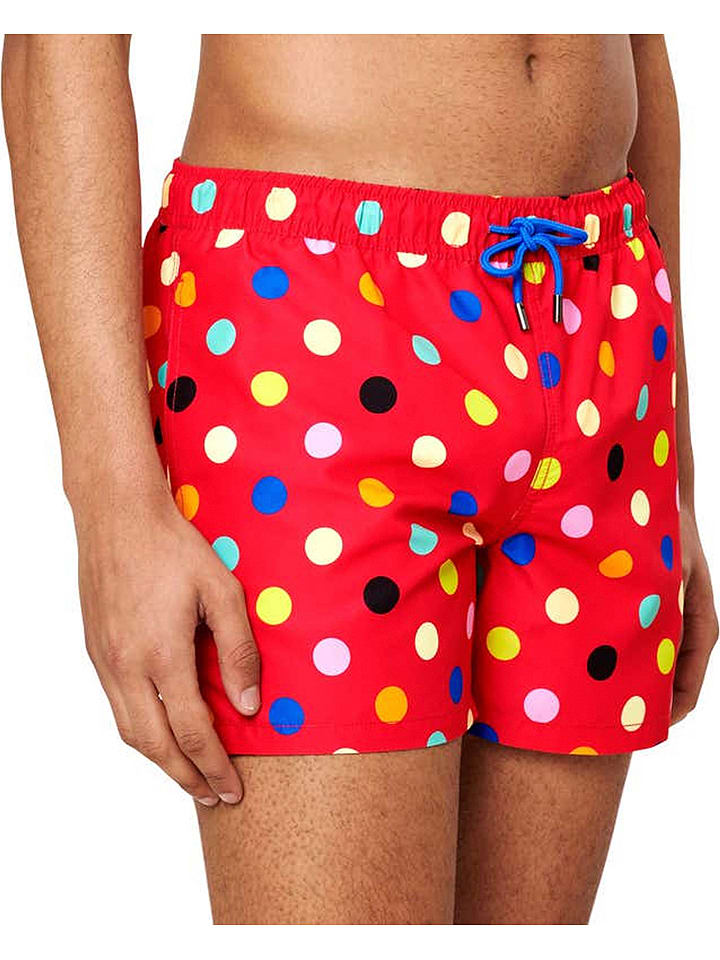 Happy Socks Szorty kąpielowe w kolorze czerwonym ze wzorem rozmiar: M
