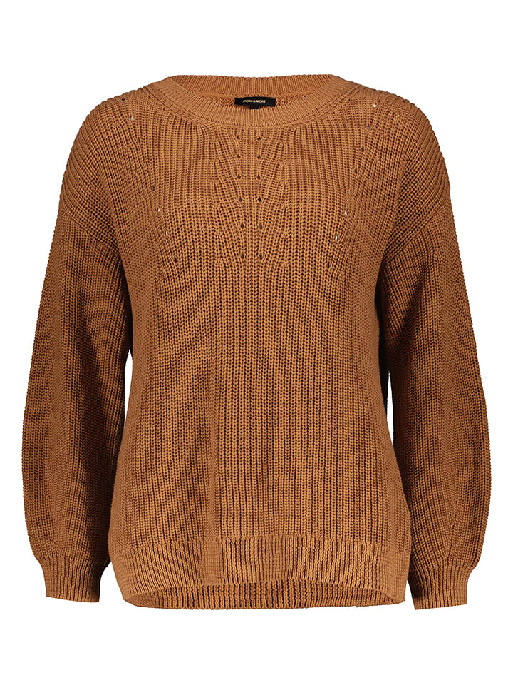 More & More Sweter w kolorze jasnobrązowym rozmiar: 40